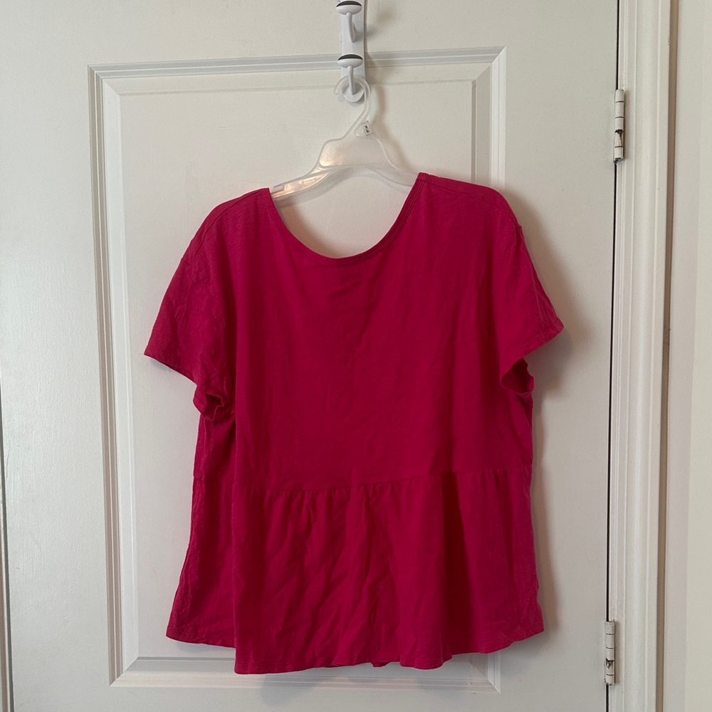 Time & Tru Women's Pink Flowy Top